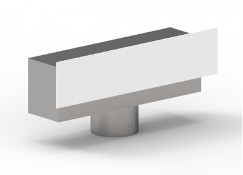 Bocchetta Plana MINI 1xDN75 con primer Primer Verniciabile Bocchetta Plana MINI 1xDN75 con primer Primer Verniciabile